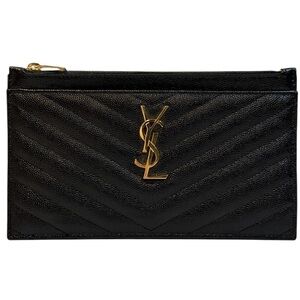 Saint Laurent Monogram Leather Bill Pouch